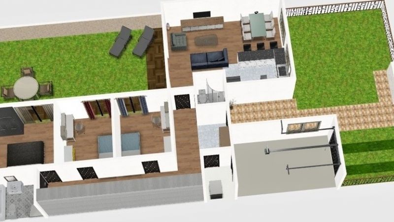 3D pohledy Atriové domy Jahodnice